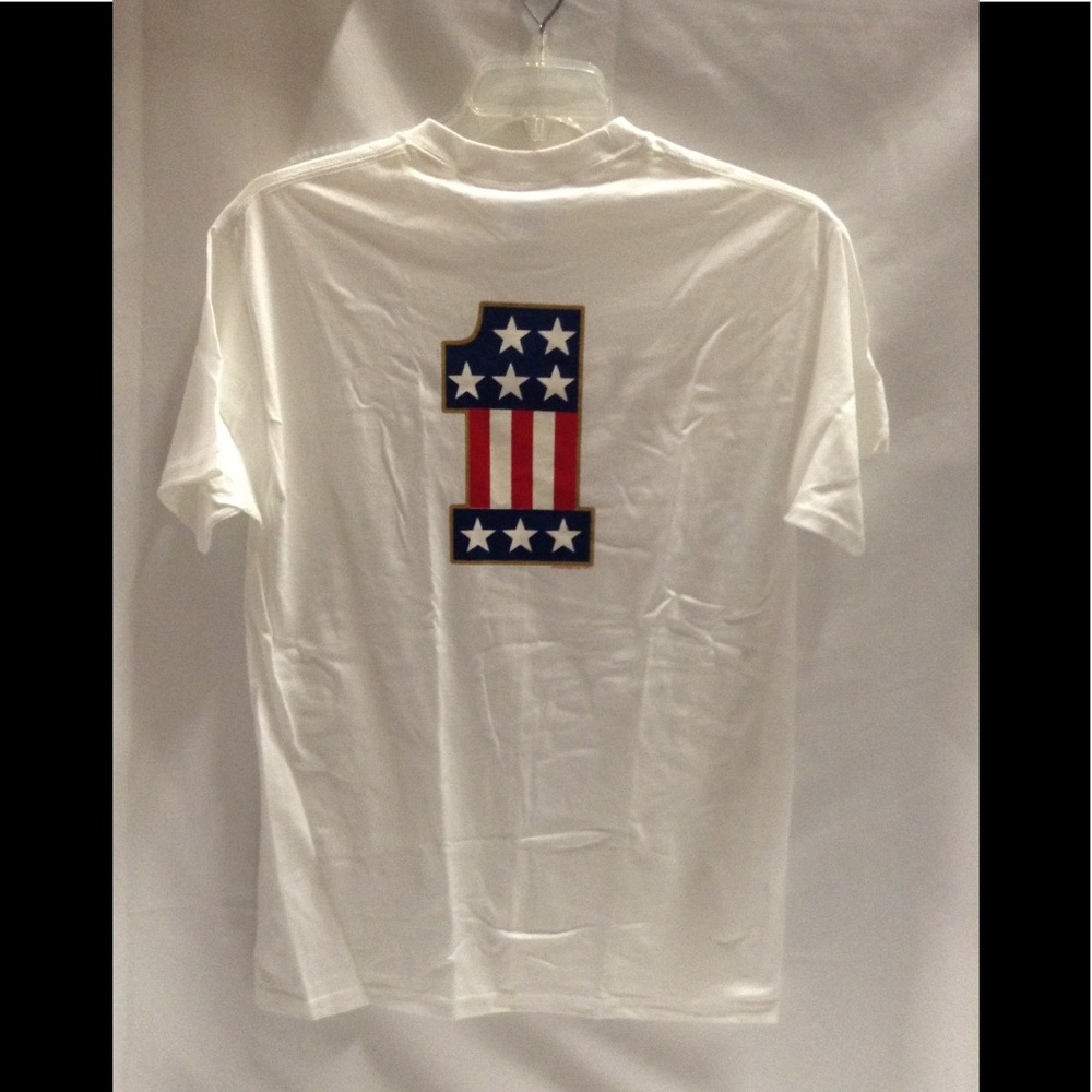 M to XXL America #1 t-shirt adult unisex sizing Patriotic flag